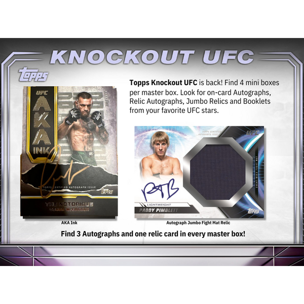 2024 Topps UFC Knockout Hobby 8 Box Case