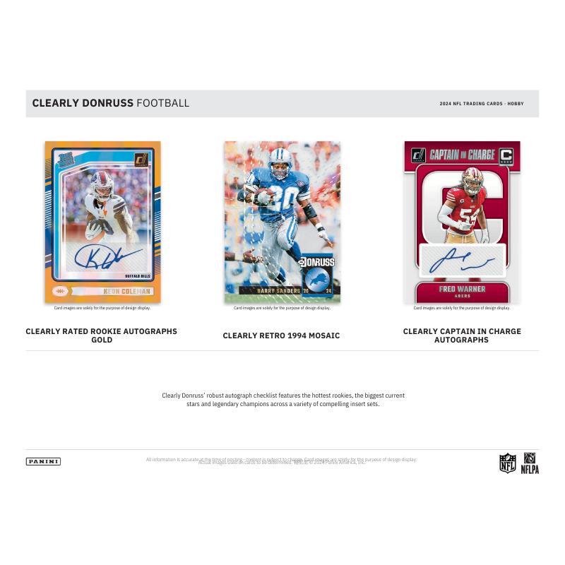 2024 Panini Clearly Donruss Football Hobby 16 Box Case