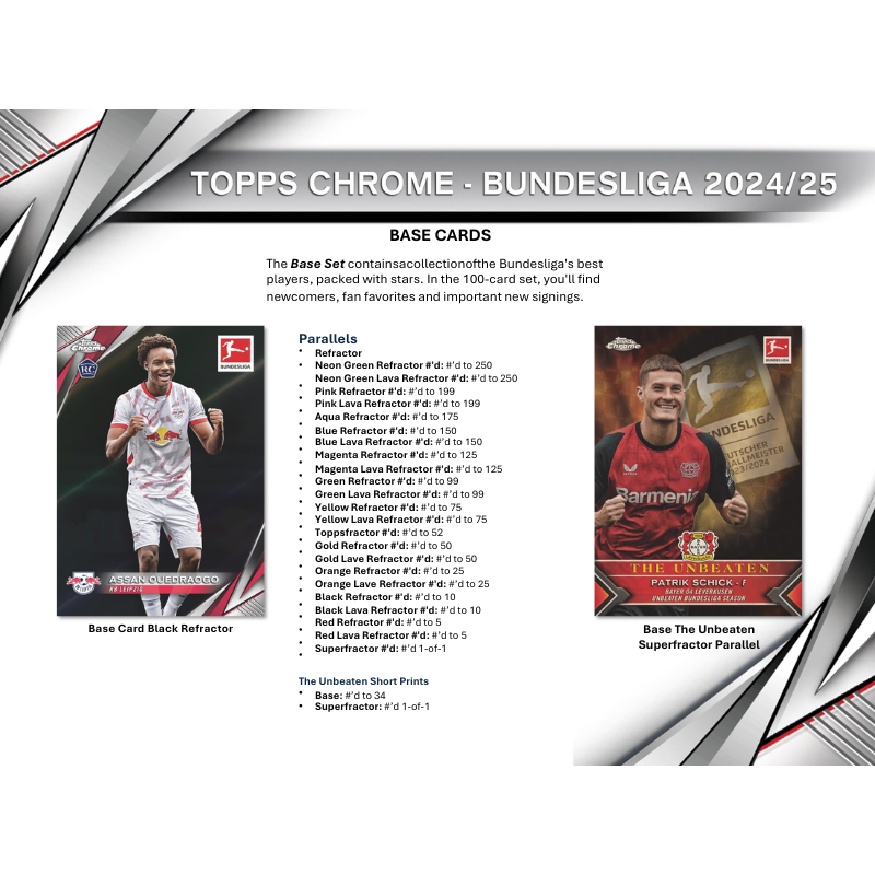 2024/25 Topps Chrome Bundesliga Soccer Hobby 12 Box Case